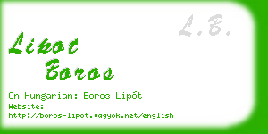 lipot boros business card